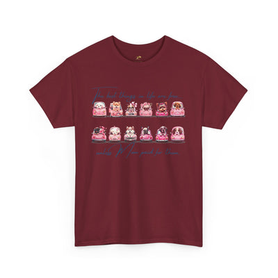Cute Dogs Mother's Day T-Shirt, Best Things In Life Are Free, Unisex Tee, Gift For Mom, Heavy Cotton Shirt - NOTALIFY