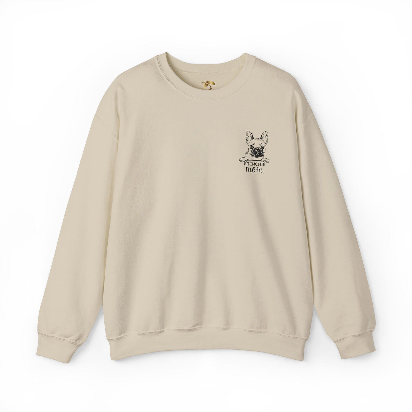 Frenchie Mom Embroidery Sweatshirt, Mother's Day Gift, Cute Dog Lover Jumper, French Bulldog Crewneck, Gift for Mom, Pet Owner Sweater - NOTALIFY