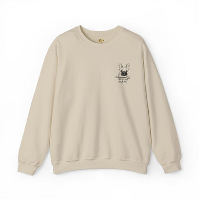 Frenchie Mom Embroidery Sweatshirt, Mother's Day Gift, Cute Dog Lover Jumper, French Bulldog Crewneck, Gift for Mom, Pet Owner Sweater - NOTALIFY