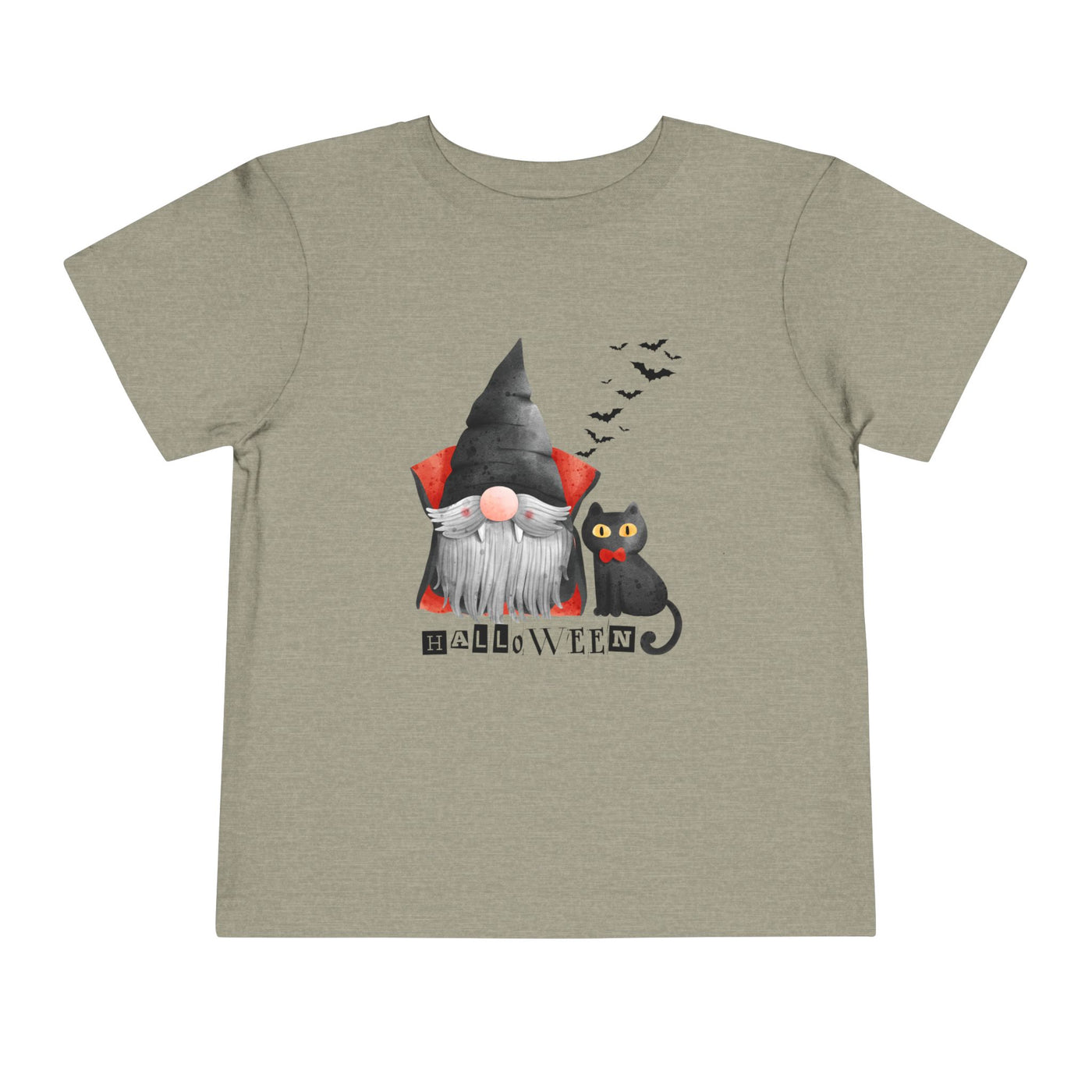 NOTALIFY Boo Halloween Gnome-CAT Toddler T-Shirt | Cute Fall Tee with Candy Bucket | Soft Cotton Short Sleeve | Spooky Outfit