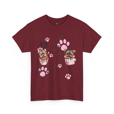 Pet Lover Unisex Heavy Cotton Tee, Love My Pet Shirt, Dog Cat Owner Gift, Animal Lover Apparel, Customized Pet Tee - NOTALIFY