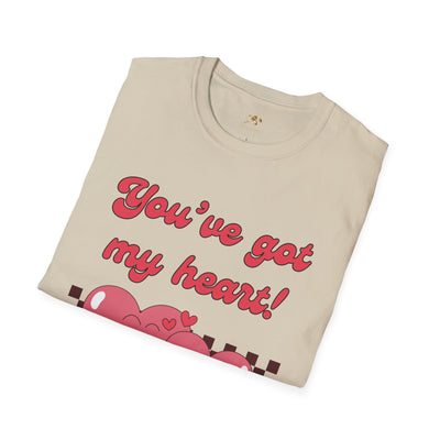 Heart Graphic Tee, Valentine's Day T-Shirt, Love Quote Shirt, Unisex Softstyle Top, Heart Design Tee, Valentine's Day Gift - NOTALIFY