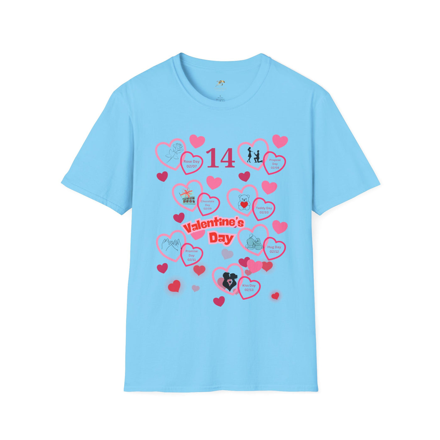 Valentines Week Love Unisex T-Shirt - Kiss Day Proposal Promise Hug Teddy Chocolate Tee Gift for Him - NOTALIFY