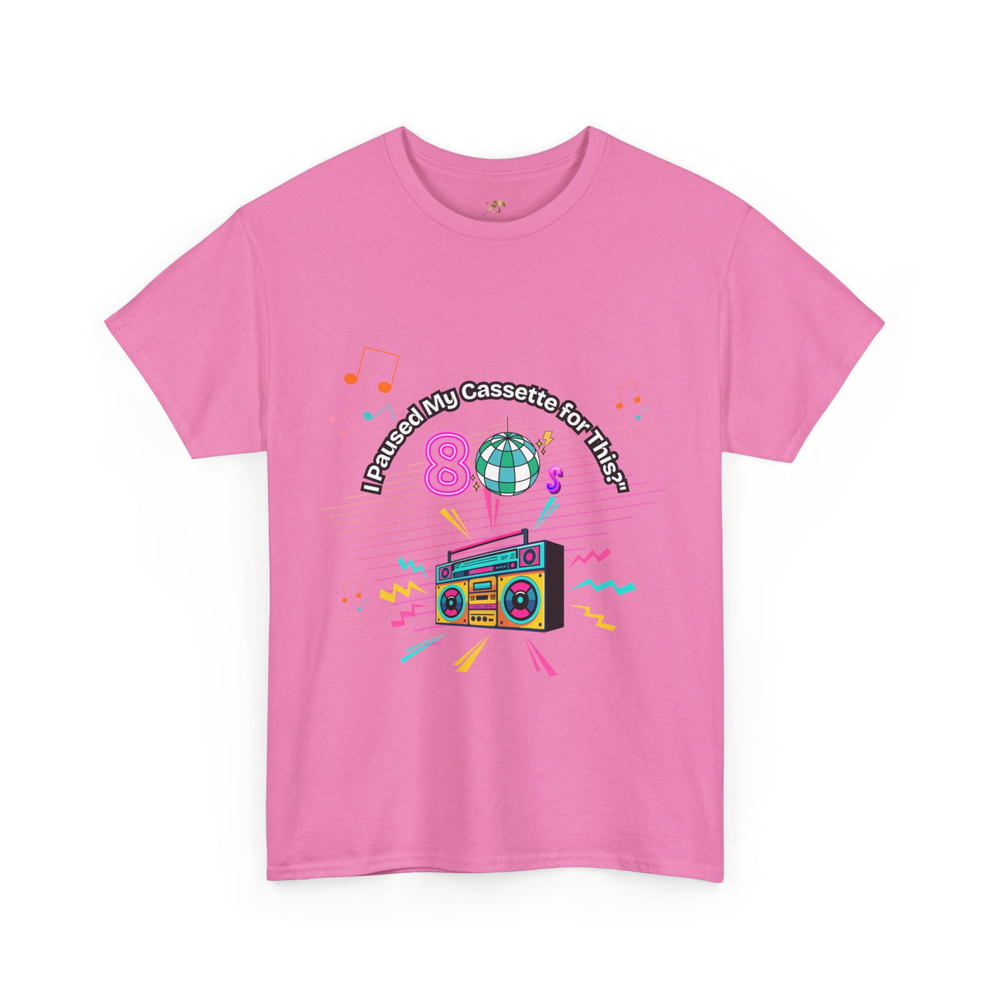 Retro Cassette Tape Unisex Heavy Cotton Tee, Vintage Music Lover Shirt, 80s Nostalgia Graphic Tee, Pause Cassette Player Shirt, Mixtape Fan - NOTALIFY