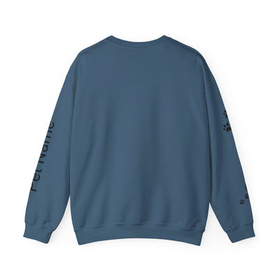 Pomeranian Lover Sweatshirt, Pet's Name Personalized Gift Idea, Pomeranian Dog Owner Apparel, Custom Dog Paw Print Jumper, Comfy Crewneck - NOTALIFY