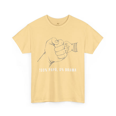 100 Percent Papá 0 Percent Drama Shirt | Funny Spanish Dad Tee | Fathers Day Gift for Dad| Cool Latino Dad Shirt | Parent Humor Graphic Tee
