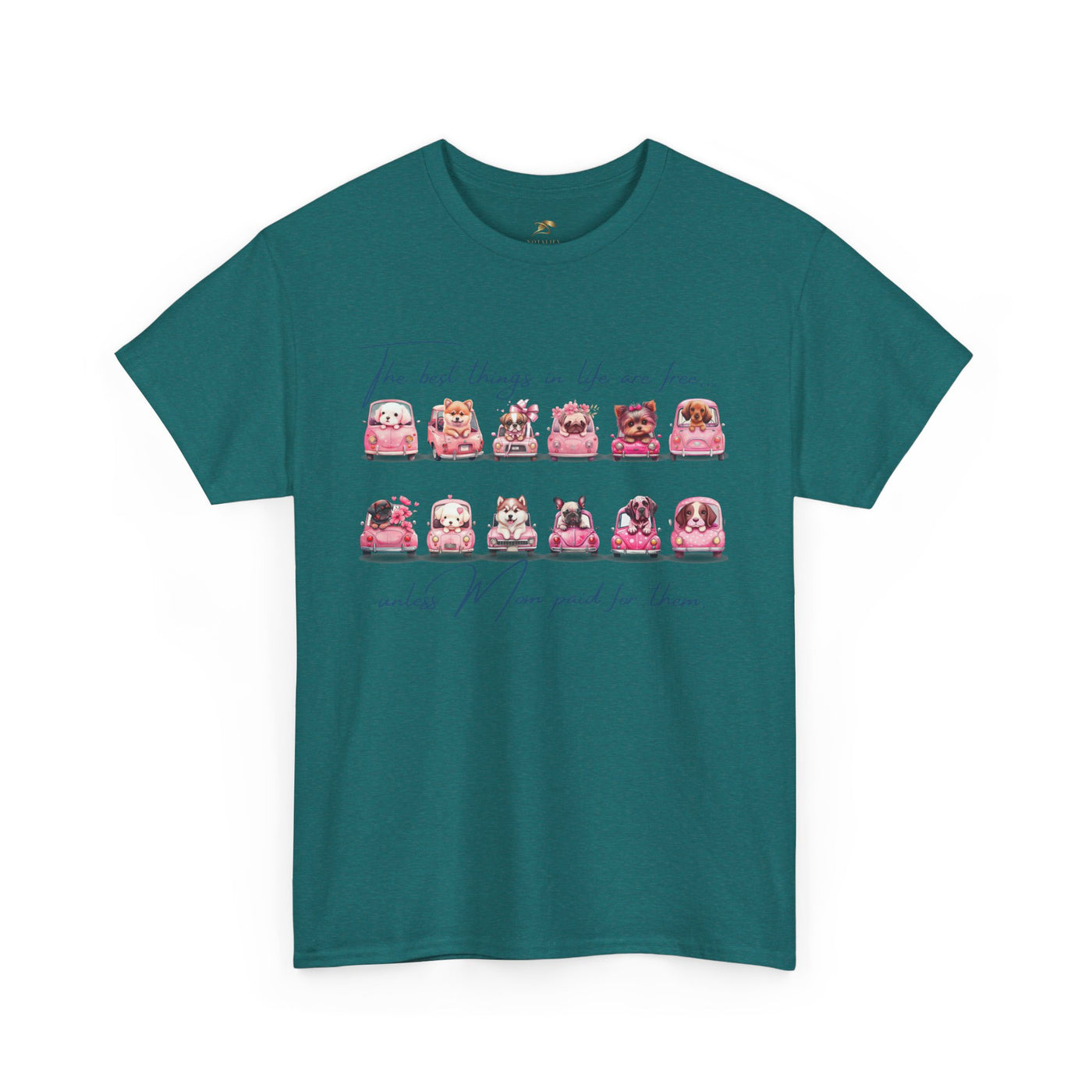 Cute Dogs Mother's Day T-Shirt, Best Things In Life Are Free, Unisex Tee, Gift For Mom, Heavy Cotton Shirt - NOTALIFY