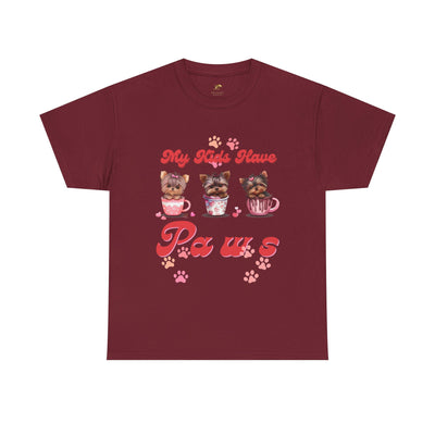 Dog Lover Unisex Tee, Animal Parent Tshirt, My Kids Have Paws Shirt, Cute Puppy Graphic Tee, Pet Owner Gift, Casual Dog Mom Dad Top - NOTALIFY