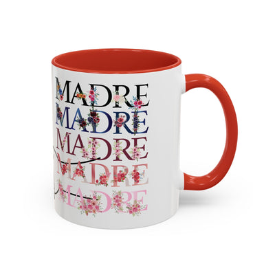 Mother's Day Mug, Accent Coffee Cup with Flowers and Names, Gift for M
