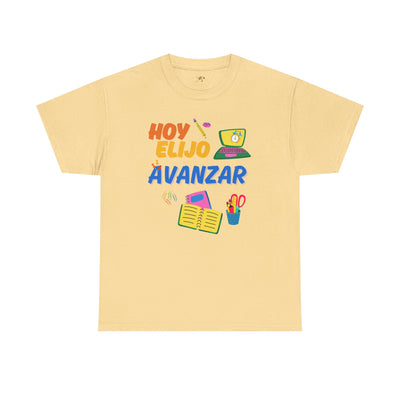 Hoy Elijo Avanzar Spanish Motivational T-Shirt | Back to School Teacher Tee | Growth Mindset Shirt | Spanish Student Gift | Unisex Tee