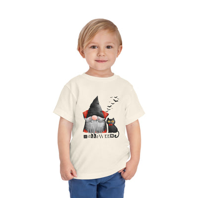 NOTALIFY Boo Halloween Gnome-CAT Toddler T-Shirt | Cute Fall Tee with Candy Bucket | Soft Cotton Short Sleeve | Spooky Outfit