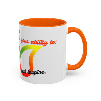 Infinity Butterfly Mug with vibrant colors and motivational design, available in 11oz and 15oz, perfect gift for creatives.