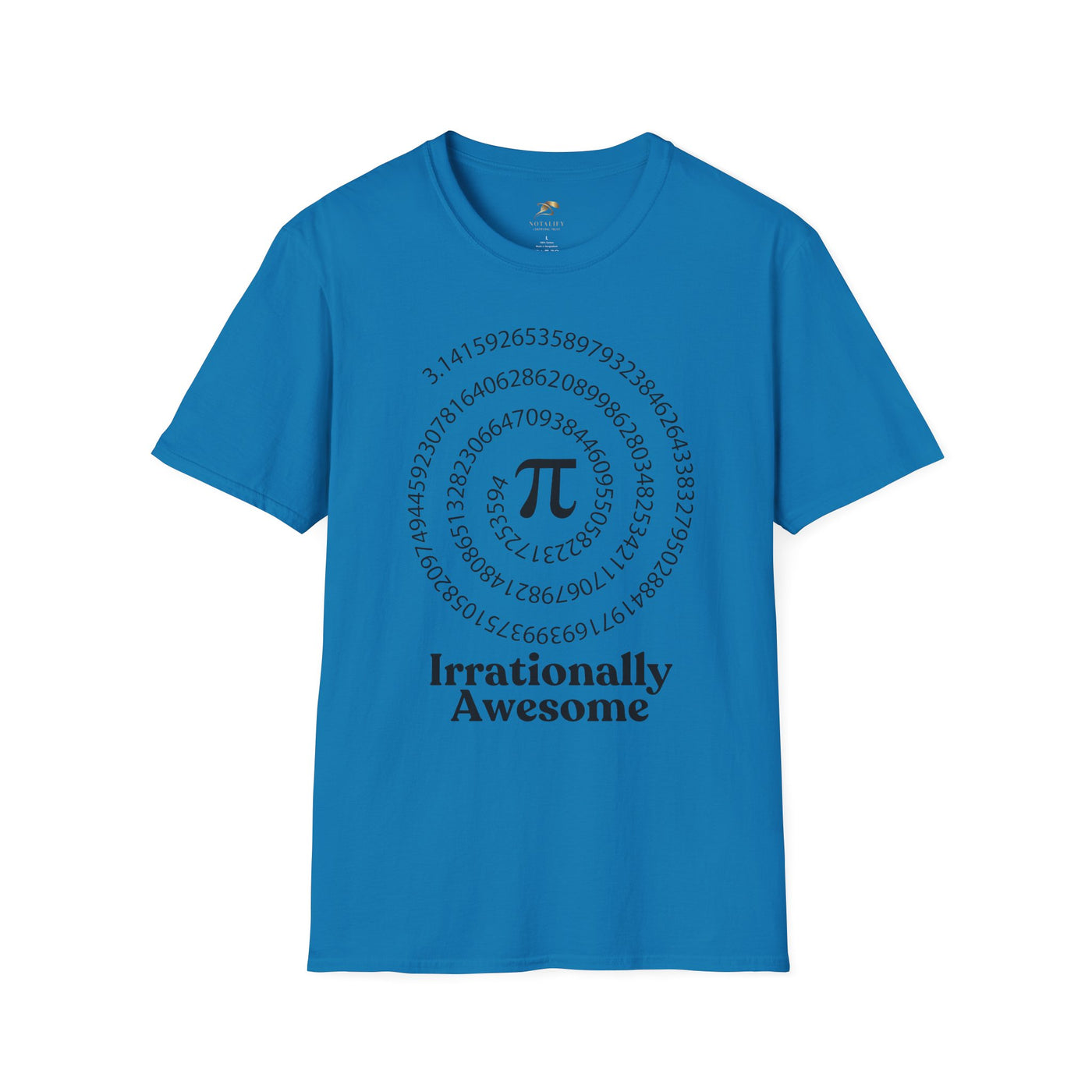 Pi Day Unisex Softstyle T-Shirt, Math Geek Gift, Irrationally Awesome Tee, March 14 Celebration Shirt, Mathematics Lover Top - NOTALIFY