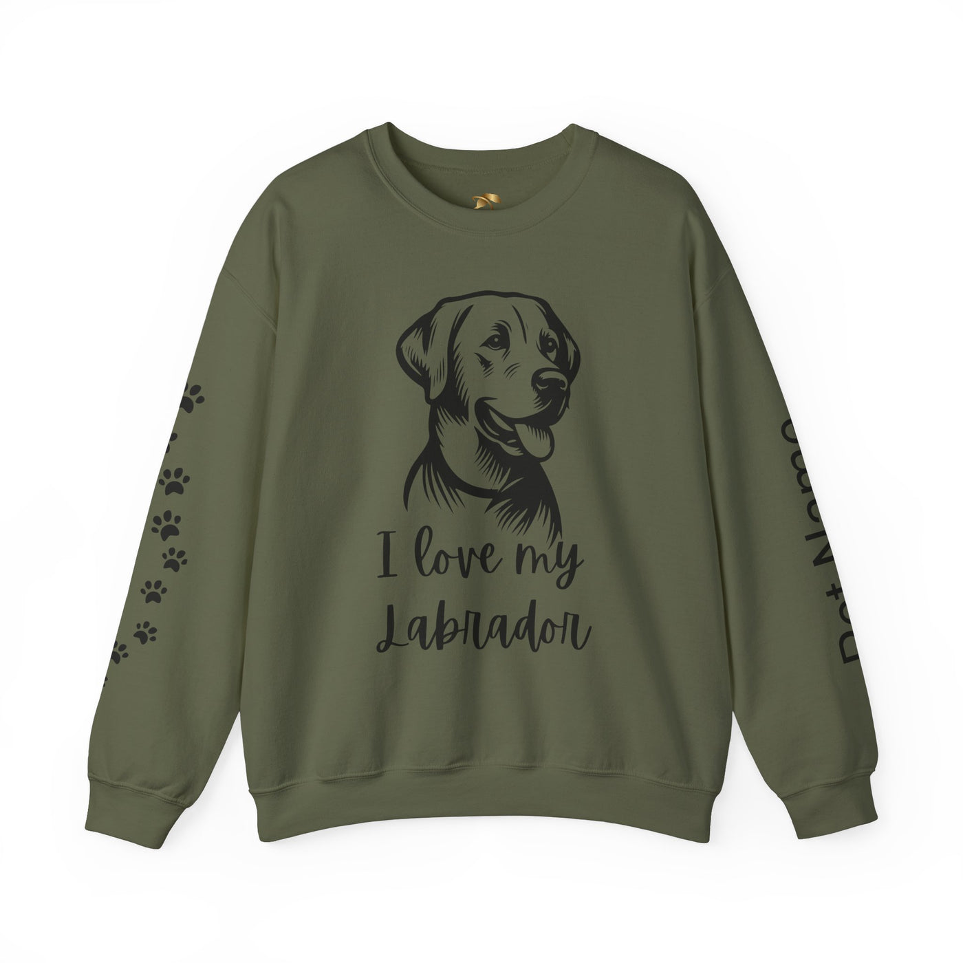 Labrador Lover Sweatshirt, Pet's Name Personalized, Labrador Dog Owner Apparel, Custom Dog Paw Print Jumper, Comfy Crewneck - NOTALIFY