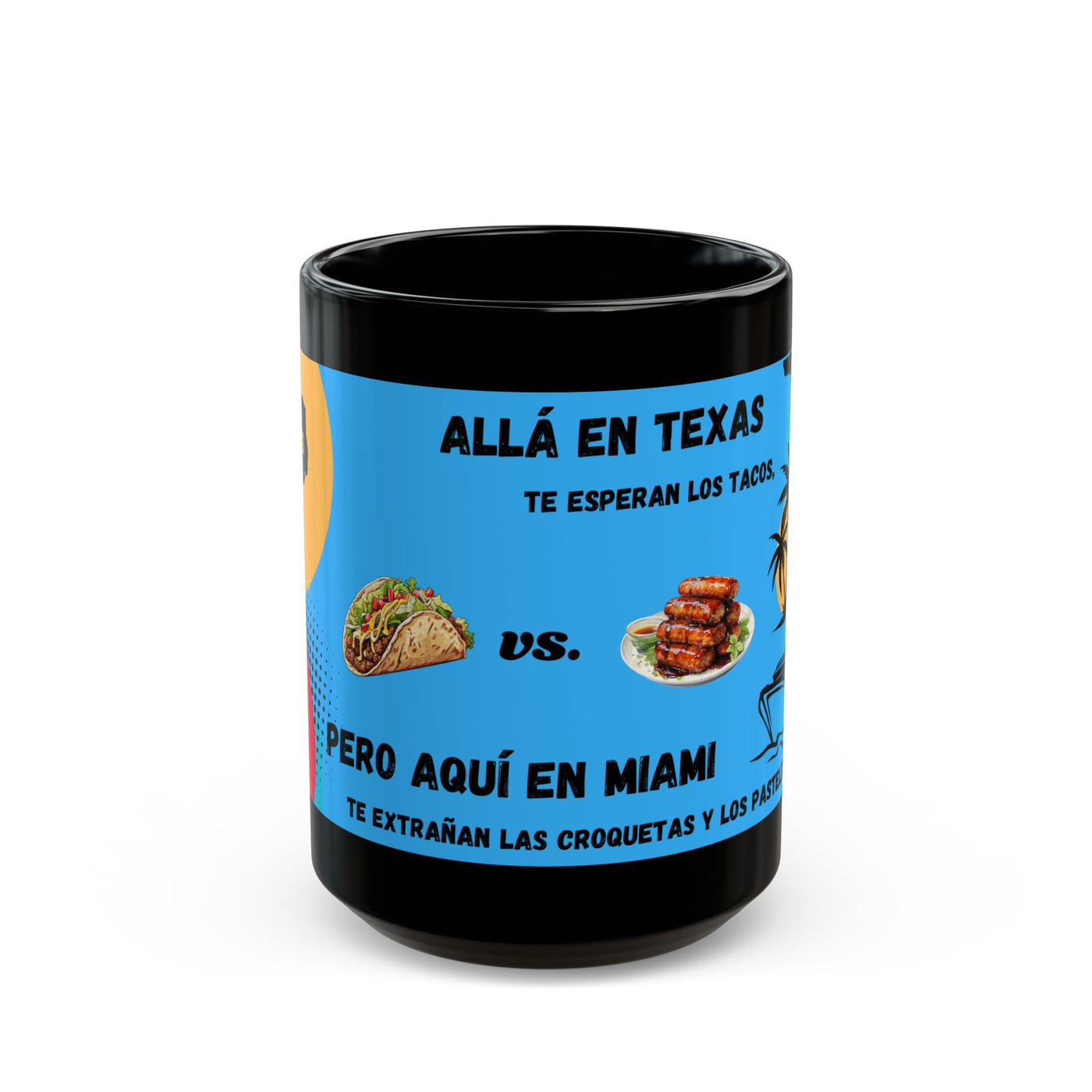 Fun Black Mug, Texas vs Miami Theme, Perfect Gift for Coffee Lovers, Birthday, Parties, Moving to Texas, Leaving Miami, Texas - NOTALIFY