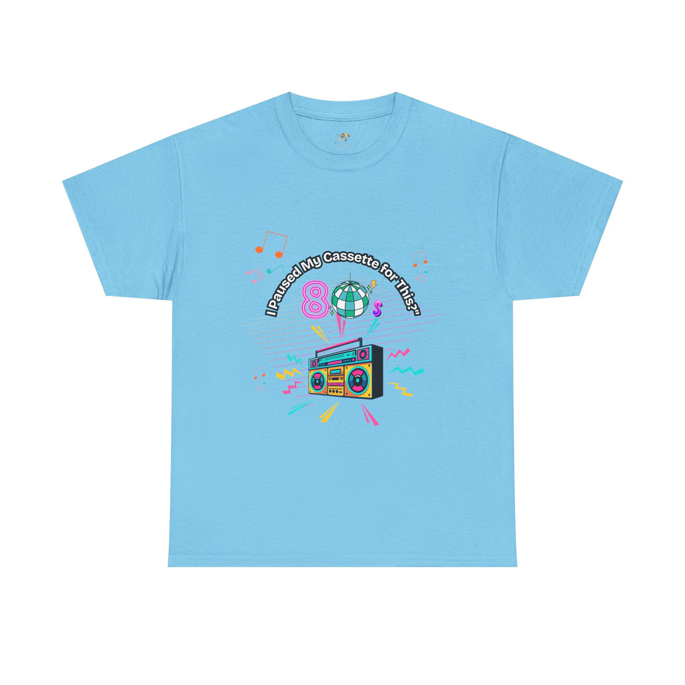 Retro Cassette Tape Unisex Heavy Cotton Tee, Vintage Music Lover Shirt, 80s Nostalgia Graphic Tee, Pause Cassette Player Shirt, Mixtape Fan - NOTALIFY
