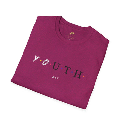 Youth Day Celebration unisex t-shirt with colorful dots, classic fit, made from 100% ring-spun cotton, lightweight and comfortable.