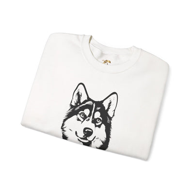 Husky Lover Sweatshirt, Pet's Name Personalized Gift Idea, Husky Dog Owner Apparel, Custom Dog Paw Print Jumper, Comfy Crewneck - NOTALIFY
