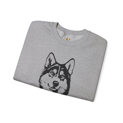 Husky Lover Sweatshirt, Pet's Name Personalized Gift Idea, Husky Dog Owner Apparel, Custom Dog Paw Print Jumper, Comfy Crewneck - NOTALIFY