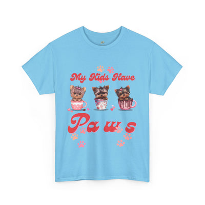 Dog Lover Unisex Tee, Animal Parent Tshirt, My Kids Have Paws Shirt, Cute Puppy Graphic Tee, Pet Owner Gift, Casual Dog Mom Dad Top - NOTALIFY