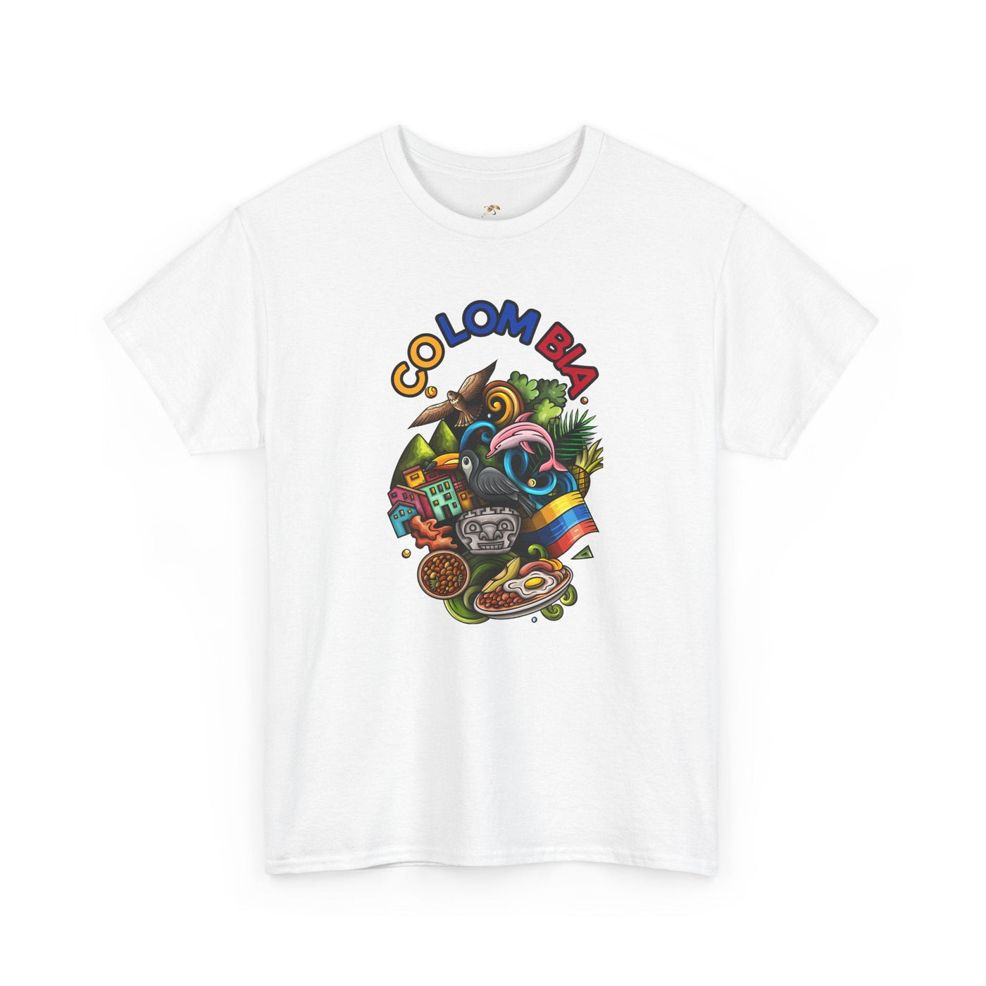 Colorful Unisex Heavy Cotton Tee with Joyful Message, Fun T-Shirt, Cas
