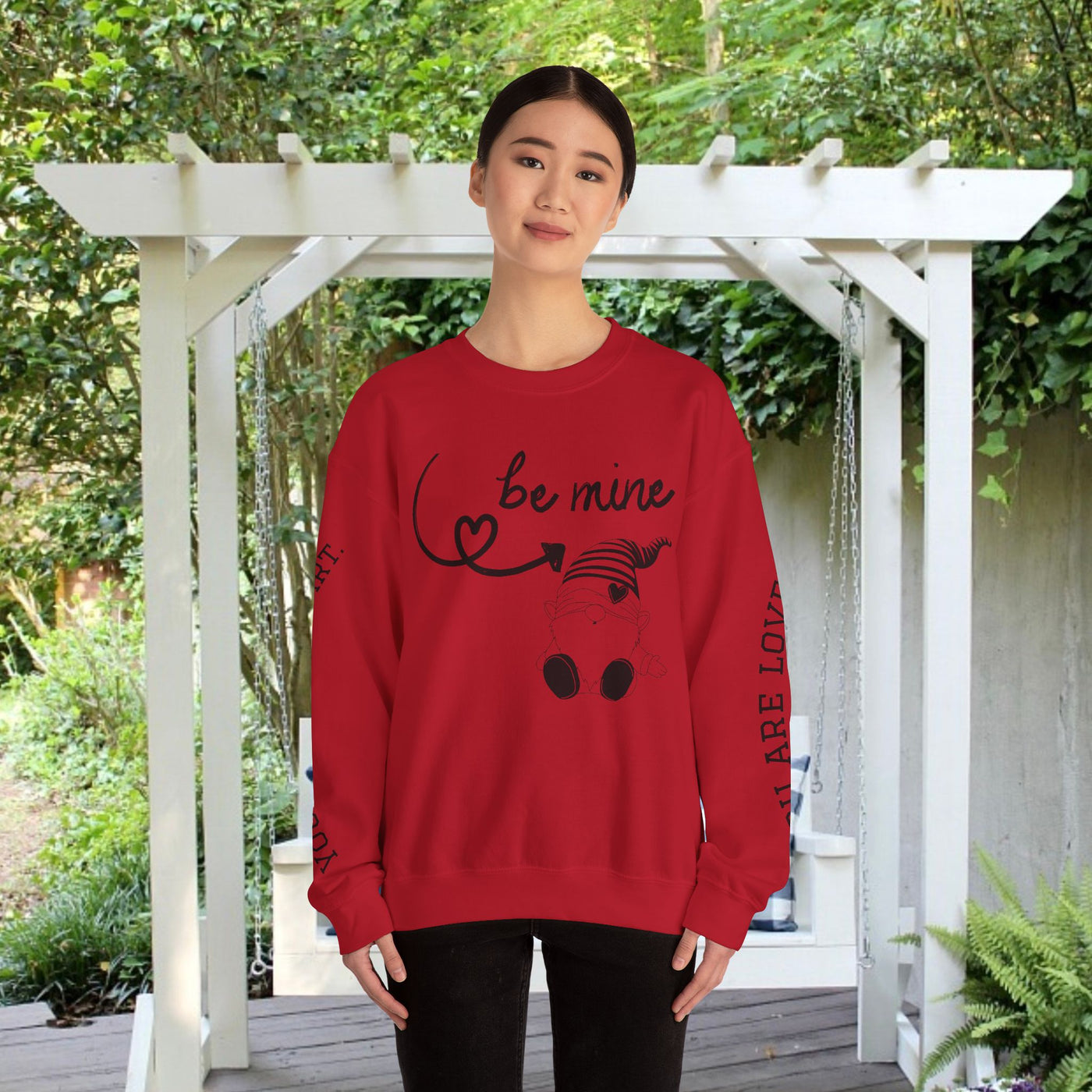 BE MINE Gnome Unisex Sweatshirt, Cozy Crewneck Jumper, Soft Pullover, Gender-Neutral Sweater, Casual Winter Shirt - NOTALIFY