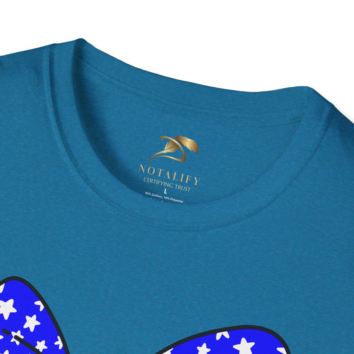 Coquette USA Patriotic T-Shirt in blue, featuring festive July 4th design with stars and stripes, unisex casual wear.
