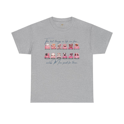 Cute Dogs Mother's Day T-Shirt, Best Things In Life Are Free, Unisex Tee, Gift For Mom, Heavy Cotton Shirt - NOTALIFY