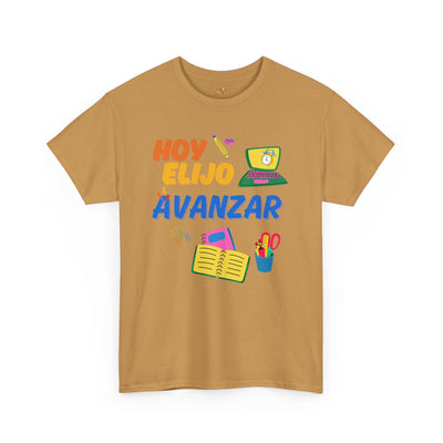 Hoy Elijo Avanzar Spanish Motivational T-Shirt | Back to School Teacher Tee | Growth Mindset Shirt | Spanish Student Gift | Unisex Tee