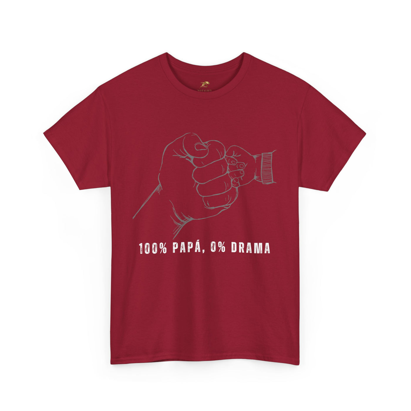 100 Percent Papá 0 Percent Drama Shirt | Funny Spanish Dad Tee | Fathers Day Gift for Dad| Cool Latino Dad Shirt | Parent Humor Graphic Tee