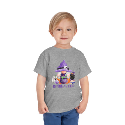 NOTALIFY Halloween Gnome Toddler TEE 1| Cute Fall Tee with Pumpkin | Soft Cotton Short Sleeve | Spooky Autumn Outfit for Kids