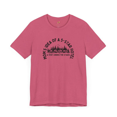 Mom's 5-Star Hotel Camping Tee, Unisex Comfort Shirt, Nature Lover Gif
