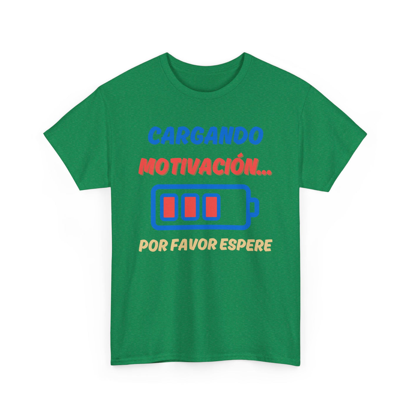 Cargando Motivación, Por Favor Espere Spanish Funny Tee | Loading Motivation Tee | Battery Graphic Shirt | Motivational Quote | Unisex Gift