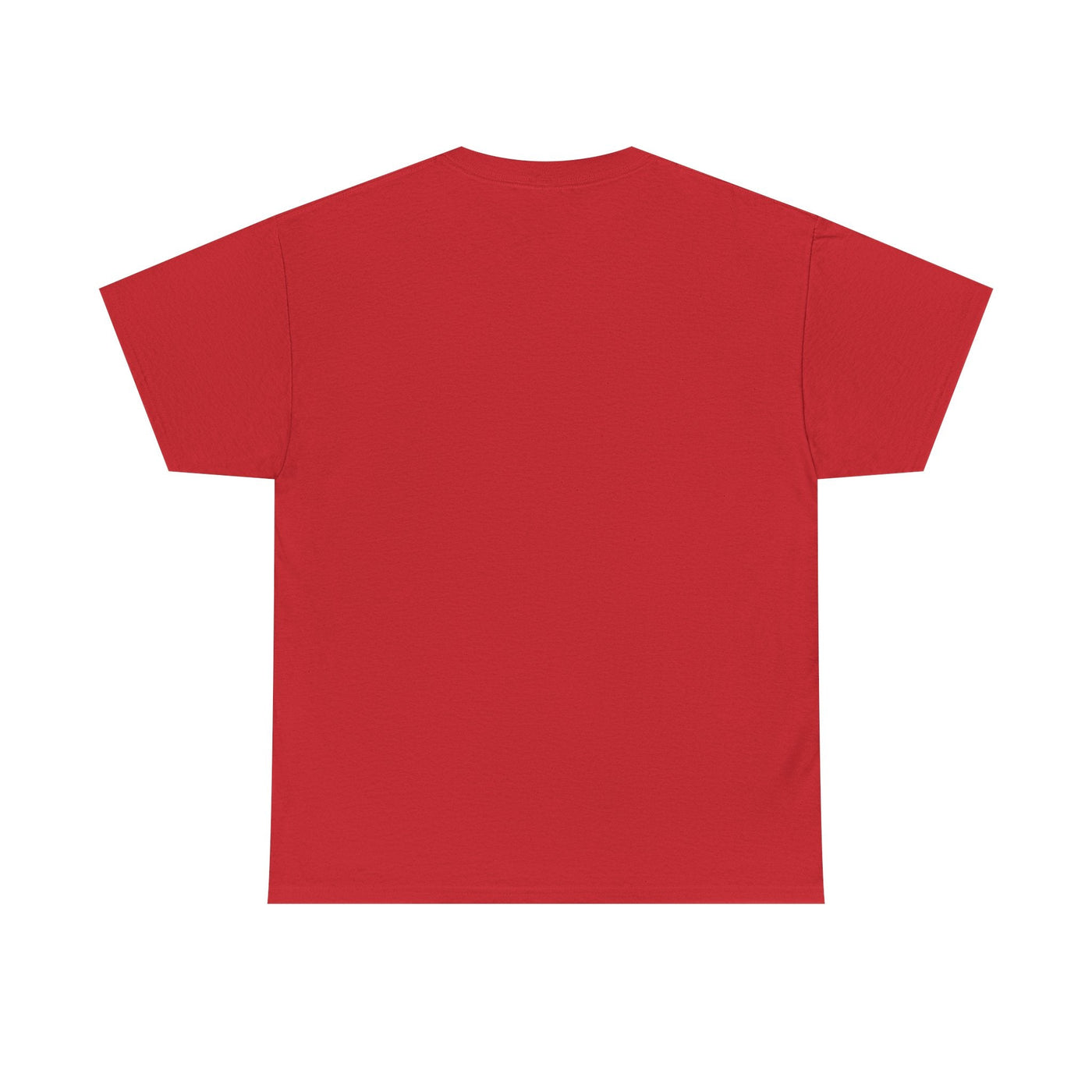 Red unisex t-shirt with "Be Kind, Rewind Often" design, retro style, classic fit.