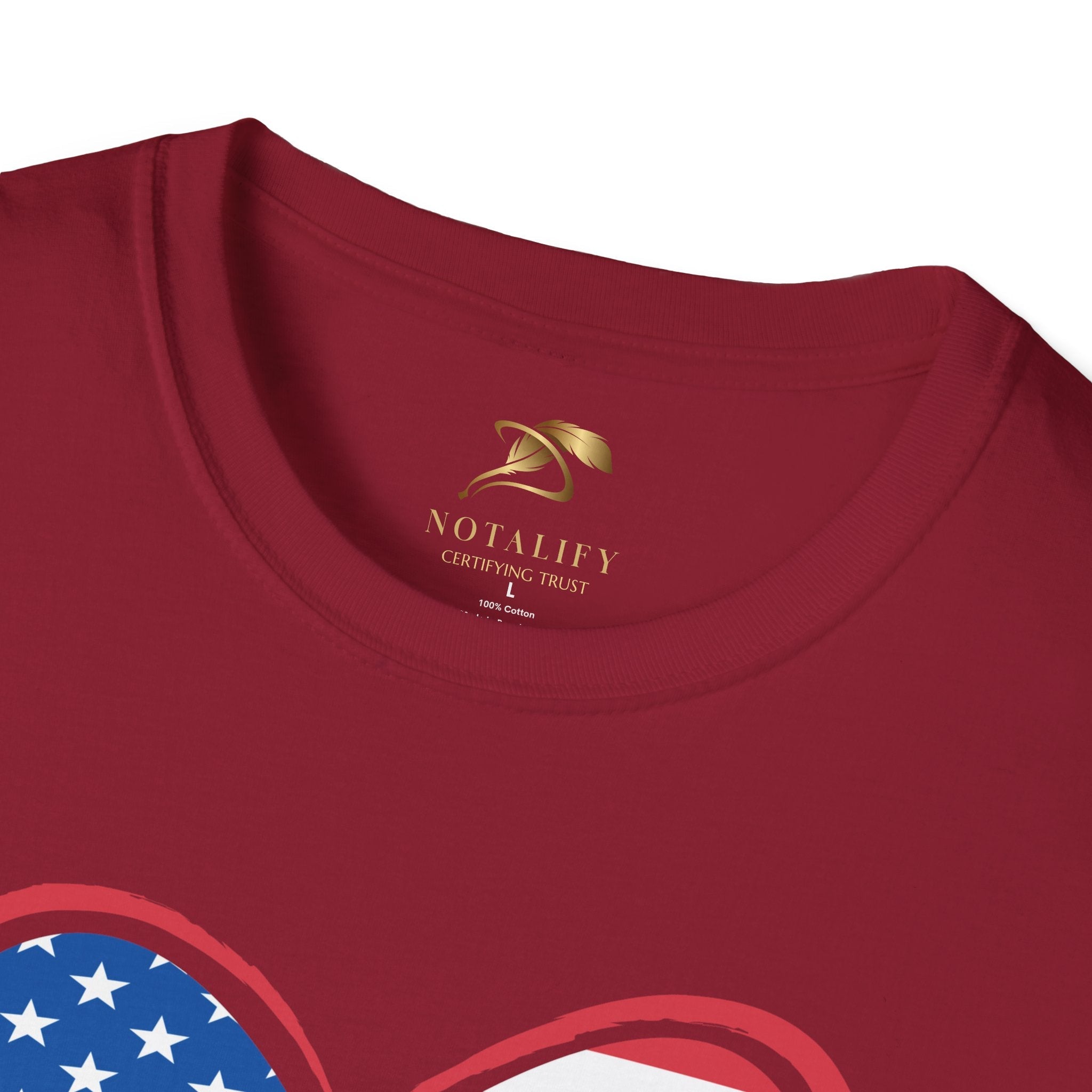 LOVE USA Patriotic T-Shirt for Independence Day celebrations, featuring American flag design.