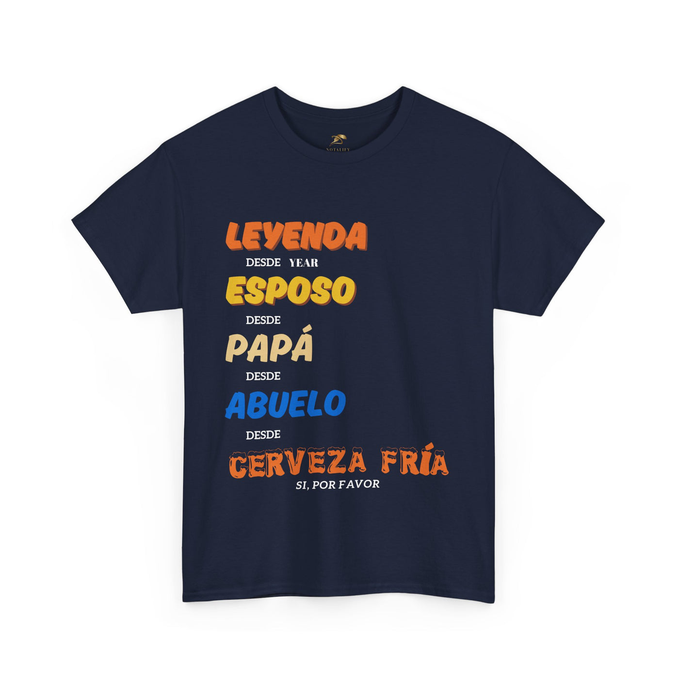 Funny Grandpa Beer Shirt | Leyenda Desde Esposo Papá Abuelo Tee | Spanish Dad Gift | Fathers Day Latino Humor T-Shirt for Men | Gift for Dad