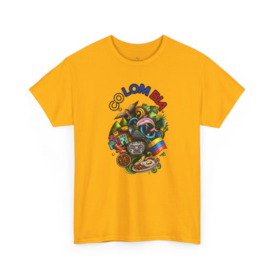 Colorful Unisex Heavy Cotton Tee with Joyful Message, Fun T-Shirt, Cas