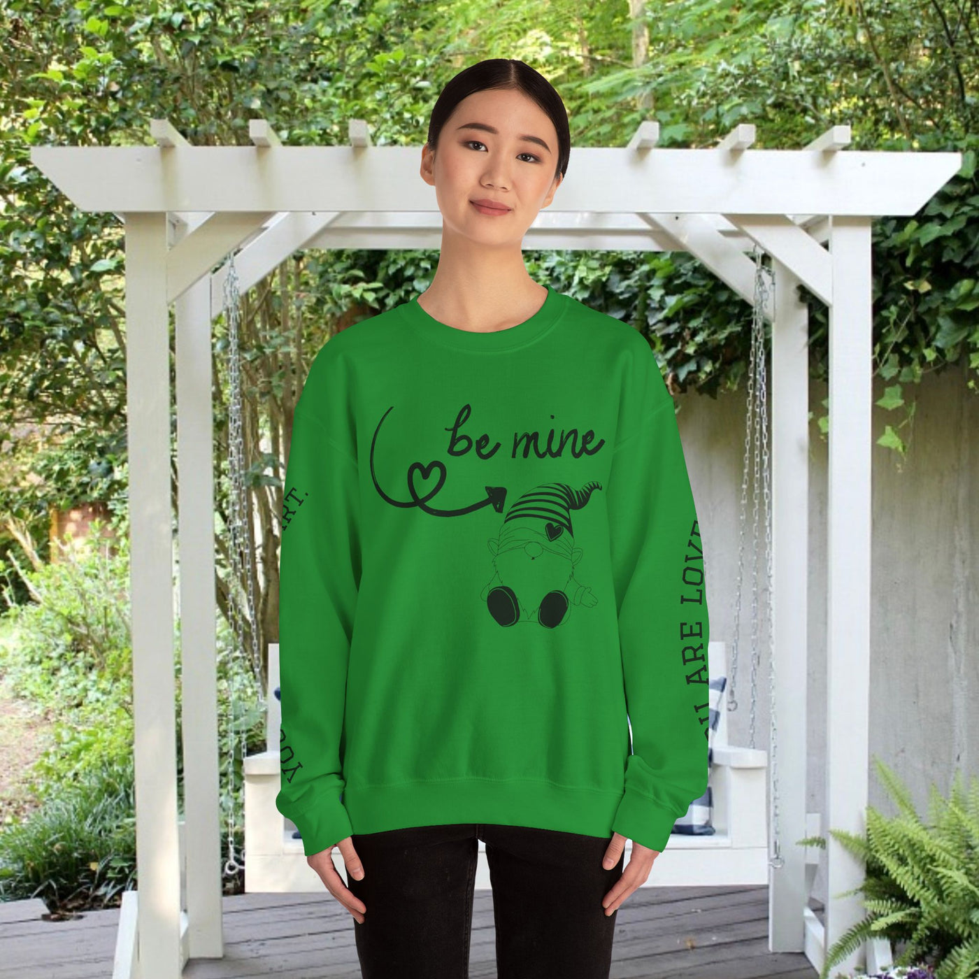 BE MINE Gnome Unisex Sweatshirt, Cozy Crewneck Jumper, Soft Pullover, Gender-Neutral Sweater, Casual Winter Shirt - NOTALIFY