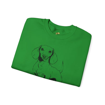 Dachshund Dog Lover Sweatshirt, Pet's Name Personalized Gift Idea, Dachshund Dog Owner Apparel, Custom Dog Paw Print Jumper, Comfy Crewneck - NOTALIFY