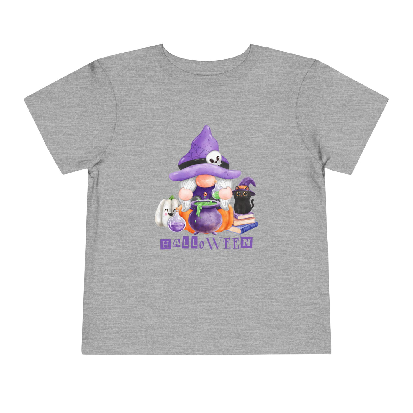 NOTALIFY Halloween Gnome Toddler TEE 1| Cute Fall Tee with Pumpkin | Soft Cotton Short Sleeve | Spooky Autumn Outfit for Kids