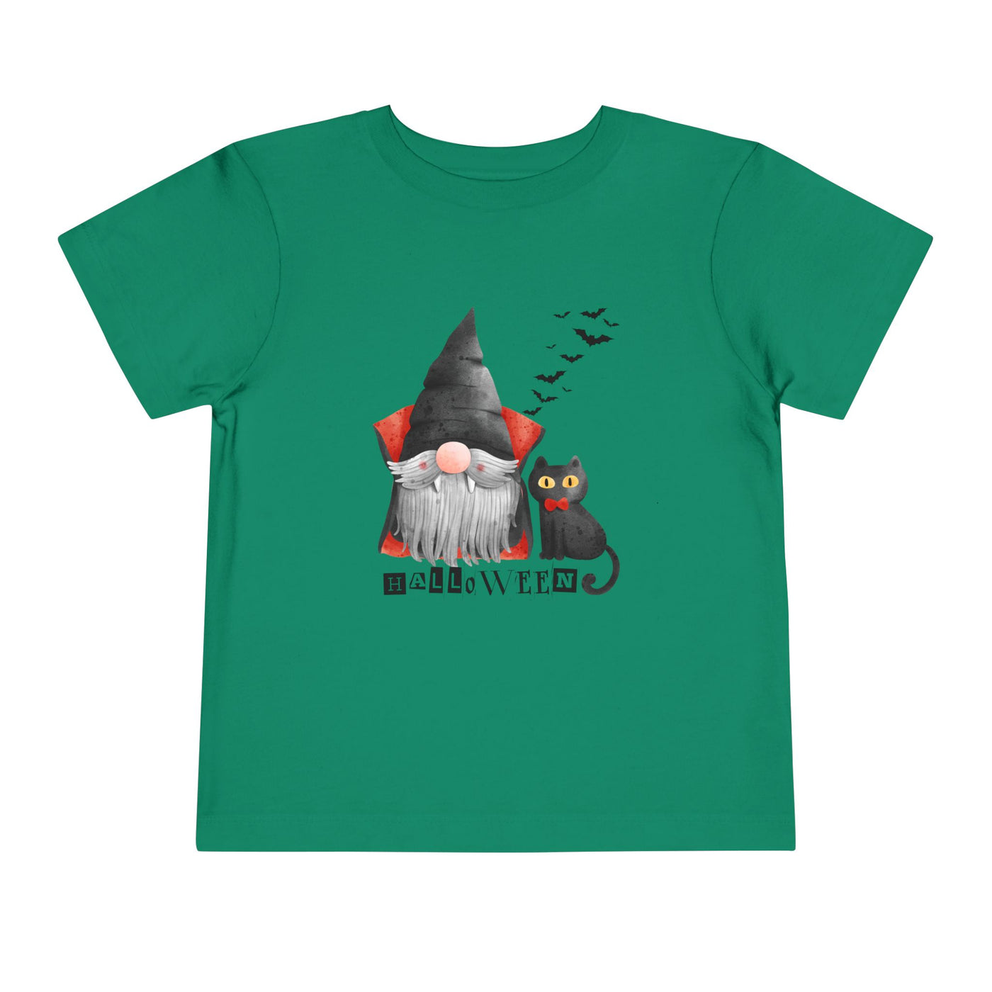 NOTALIFY Boo Halloween Gnome-CAT Toddler T-Shirt | Cute Fall Tee with Candy Bucket | Soft Cotton Short Sleeve | Spooky Outfit