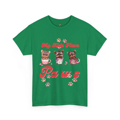 Dog Lover Unisex Tee, Animal Parent Tshirt, My Kids Have Paws Shirt, Cute Puppy Graphic Tee, Pet Owner Gift, Casual Dog Mom Dad Top - NOTALIFY