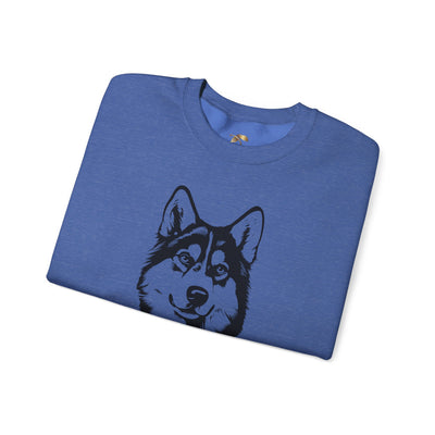Husky Lover Sweatshirt, Pet's Name Personalized Gift Idea, Husky Dog Owner Apparel, Custom Dog Paw Print Jumper, Comfy Crewneck - NOTALIFY