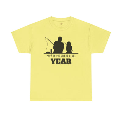 Fishing Dad Shirt | Papá en Prácticas Desde [Year] | Personalized Dad & Son/Daughter Fishing Tee | Fathers Day Gift | Spanish Custom T-Shirt