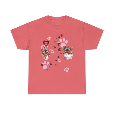 Pet Lover Unisex Heavy Cotton Tee, Love My Pet Shirt, Dog Cat Owner Gift, Animal Lover Apparel, Customized Pet Tee - NOTALIFY