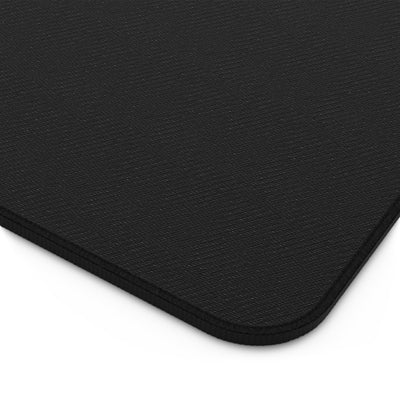 Black Vision Board Desk Mat with textured surface, non-slip neoprene material, and stitched edges for office and home workstation use.