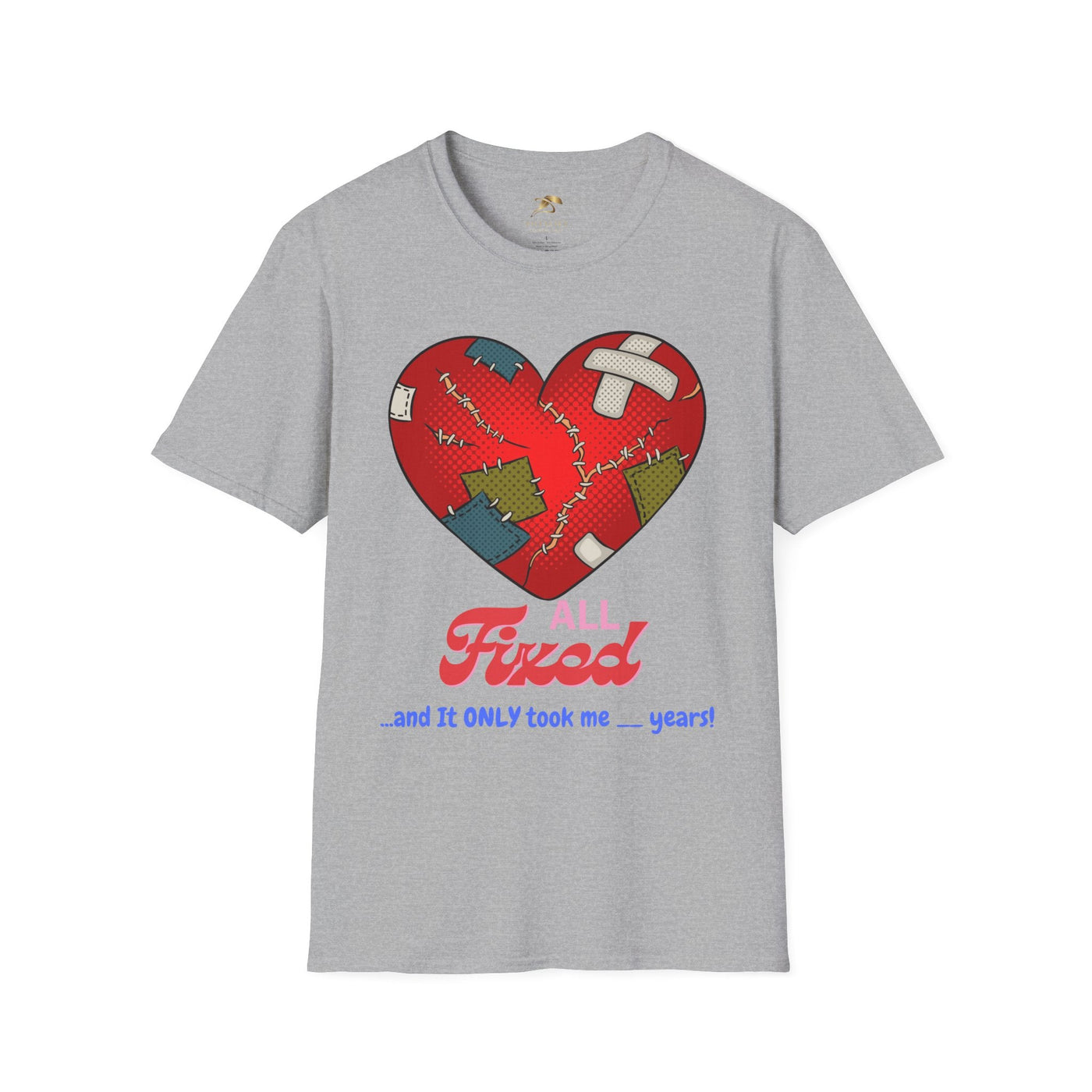 Unisex Valentine's Day heart fixed t-shirt, perfect gift for couples, romantic design.