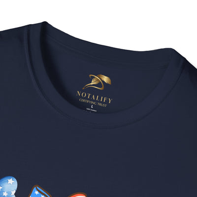 Coquette Patriotic T-Shirt with July 4th design elements, unisex style for Independence Day celebrations.
