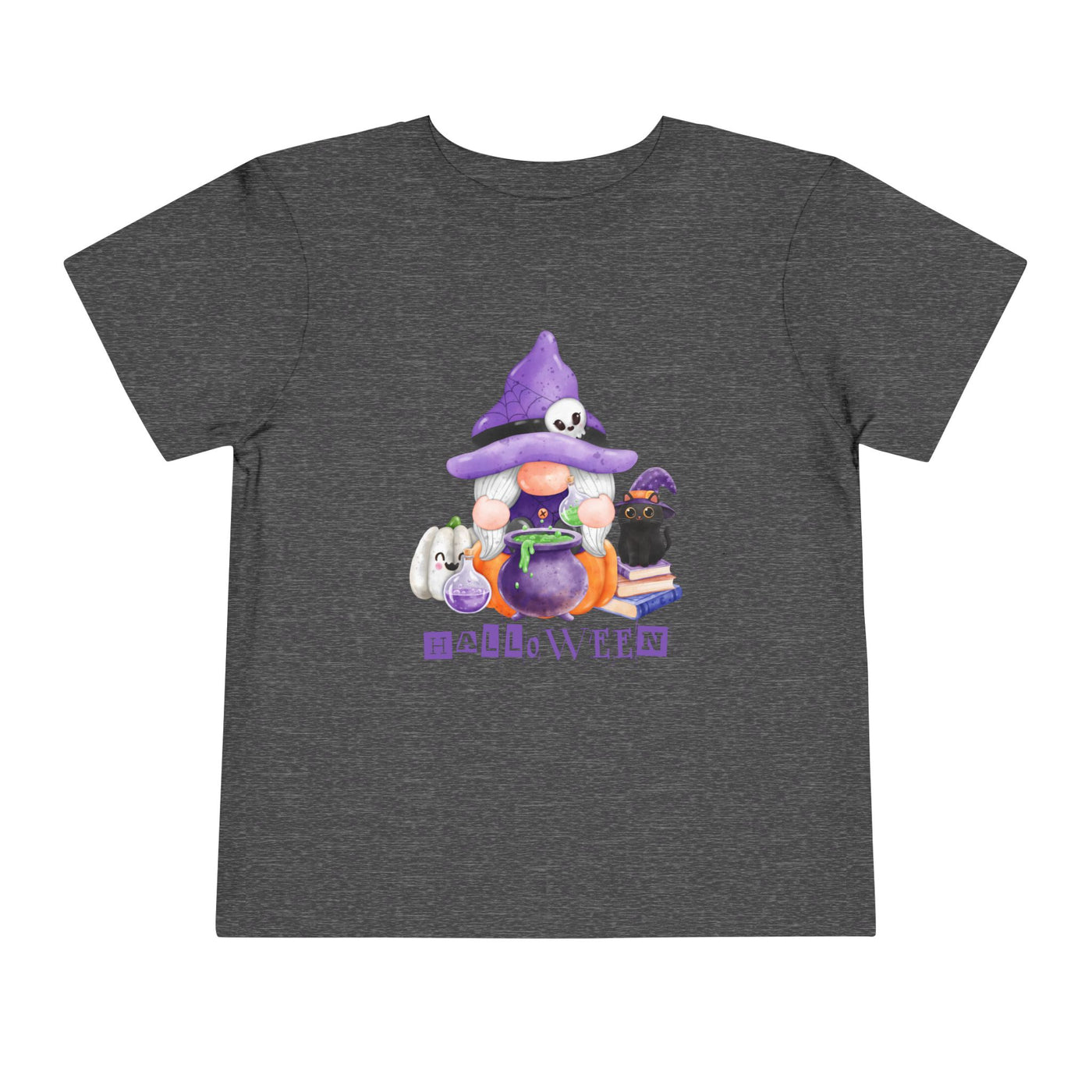 NOTALIFY Halloween Gnome Toddler TEE 1| Cute Fall Tee with Pumpkin | Soft Cotton Short Sleeve | Spooky Autumn Outfit for Kids
