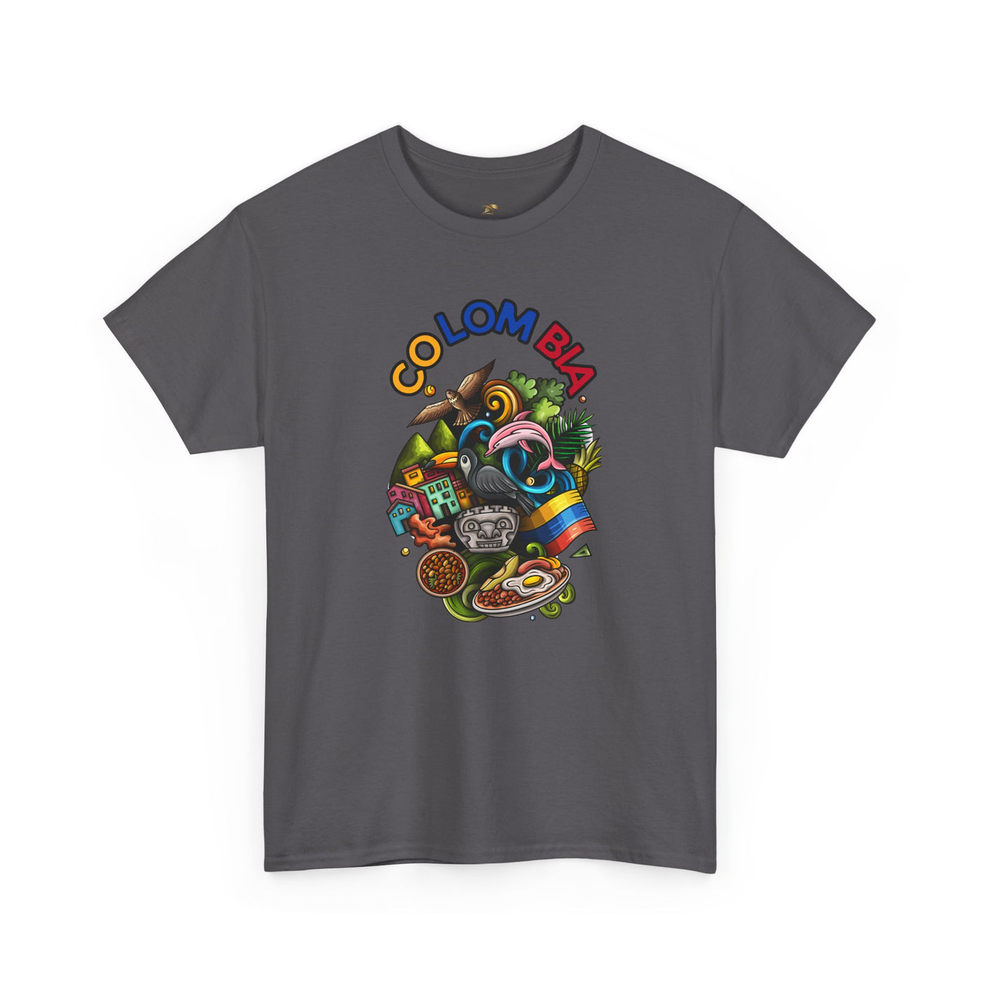 Colorful Unisex Heavy Cotton Tee with Joyful Message, Fun T-Shirt, Cas